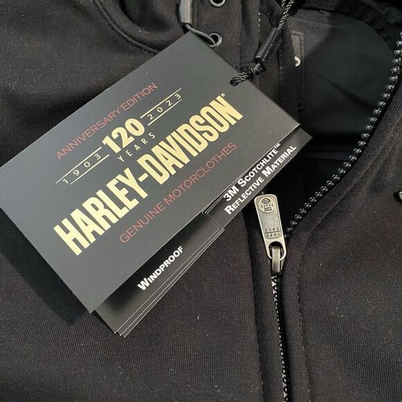 Harley Davidson 120th Anniversary Deflector Riding Jacket Black/Grey size XL New - Picture 11 of 12